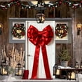 thumbnail image 5 of Cheapark 70.9x35.4 Inch Christmas Door Garland - With Big Bow for Drape/Door Cover, Festive Party Decor for Holiday, 5 of 6