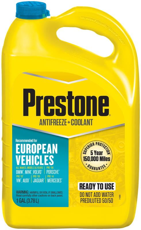 Prestone European Vehicles (Teal) 50/50 Antifreeze / Coolant - Gallon