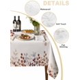 thumbnail image 2 of Orange Eucalyptus Leaves Table Cloth, Botanical Fall Rustic Beige Waterproof Tablecloth for Square Tables, Reusable Washable Fabric Table Cover for Restaurant Kitchen Dining Tables 54"x54", 2 of 6