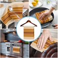 thumbnail image 3 of Burnt Orange Ombre Stripe 1 Pack Kitchen Towel, Water Absorbent Dish Towel, Farmhouse Striped Gradient Decorative Hand Towels - Quick Drying Cloth for Cooking Baking, 18x28 Inch, 3 of 8