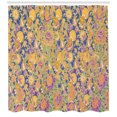 thumbnail image 3 of Asian Shower Curtain, Graphic Image of an Indonesian Batik Style Pattern with Flowers Traditional Vintage, Fabric Bathroom Set with Hooks, 69W X 75L Inches Long, Multicolor, by Ambesonne, 3 of 3