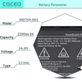 thumbnail image 2 of Batería CQCEO 300769-003 negra de 16,8 V 2200 mAh para Bose Sounddock, 2 of 6