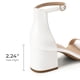 thumbnail image 4 of Sandalia DREAM PAIRS con Tacón Bajo y Grueso Blanca Talla 9, 4 of 8