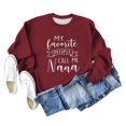 thumbnail image 4 of Letter Print Sweatshirts for Women Casual Long Sleeve Crewneck Loose Fit Pullover Soft Comfortable Top XXL, 4 of 4