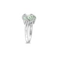 thumbnail image 3 of 6.50 Carat (Ctw) Green Quartz Ring in Sterling Silver with Accent Diamonds for Women, 3 of 6