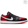 thumbnail image 1 of Ni - ke Air Jordan 1 Low 'Alternate Bred Toe' Black Gym Red Men's Shoes | 553558-066, 1 of 5
