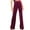 purple, variant on LNGOOR Women‘s Wide Leg Velvet Pants High Waist Solid Color Flare Bell Bottom Pants Casual Comfy Work Lounge Trousers Ladies Clothes
