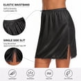 thumbnail image 4 of Half Slips for Women - Elegant Mini Length Satin Half Slips for Under Dresses with Side Slit, Anti Static Non See Through Lace Trim Elastic Waist for All Occasions, 4 of 7