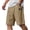 Khaki_CI09, variant on Resicozy Mens Linen Shorts Casual Summer Elastic Waist Drawstring Lightweight Beach Vacation Shorts with Pockets Khaki M