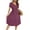 VS-Mauve, variant on Women's Short Sleeve V-neck Casual Dress Printed Pattern Pleated Loose Flowy Midi Dress With Pocket