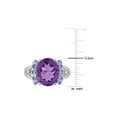 thumbnail image 4 of Gem & Harmony 4.50 Carat (Ctw) Amethyst and Tanzanite Ring in Sterling Silver for Women, 4 of 5