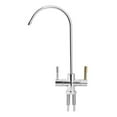 thumbnail image 6 of Tebru Faucet, Faucet Tap,1/4'' Double Holes Sink Faucet Tap Chrome Reverse Osmosis RO Drinking Water Filter, 6 of 8