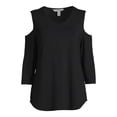 thumbnail image 3 of Nine.Eight Women’s Cold Shoulder Blouse, 3 of 5