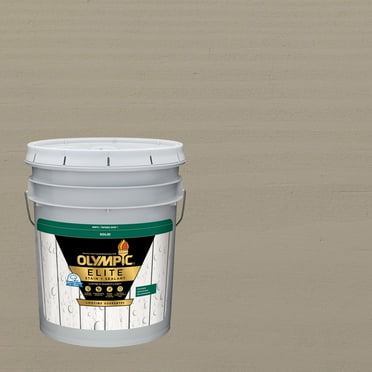 Olympic Elite 5 Gallons SC-1037 Gray Marble Solid Advanced Exterior Stain and Sealer in One