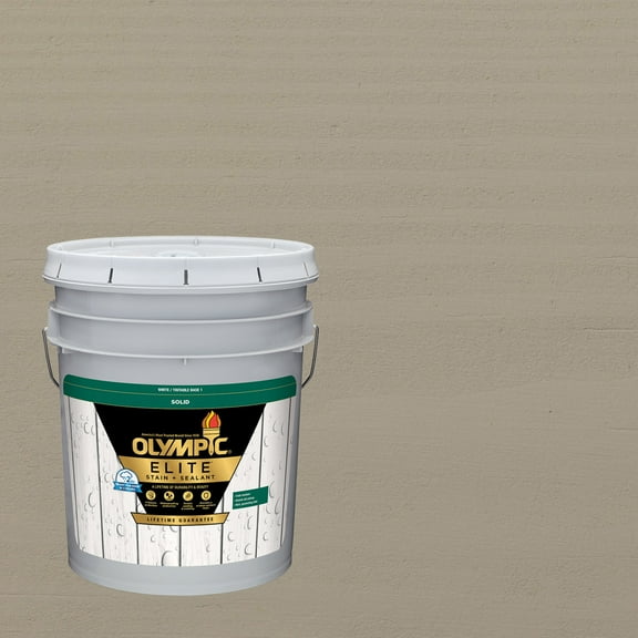 Olympic Elite 5 Gallons SC-1037 Gray Marble Solid Advanced Exterior Stain and Sealer in One