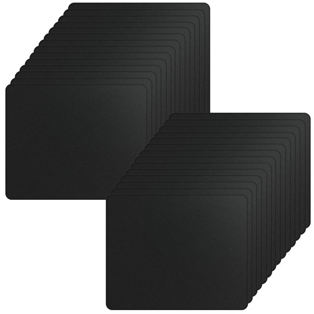 Alfombrilla de ratón Critiin para juegos, paquete de 50 unidades, 180 x 220 mm, color negro