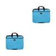 thumbnail image 2 of Bearachild Bolsa de archivo A4 de doble capa Documentos Boletos Bolsa de transporte Almacenamiento de tabletas Bolso impermeable Suministros de Cielo azul 2piezas, 2 of 6