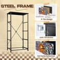 thumbnail image 4 of Stained Glass Dresser for Bedroom with 4 Storage Drawers Landscape Cherry Blossom Trees Sun Dressers Chest of Drawers Steel Framed Fabric Closet Organizers for Nursery Entryway, 4 of 8