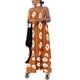 thumbnail image 1 of Vestido PRETTYGARDEN Maxi de un Hombro Rojo Ladrillo Floral XXL, 1 of 8