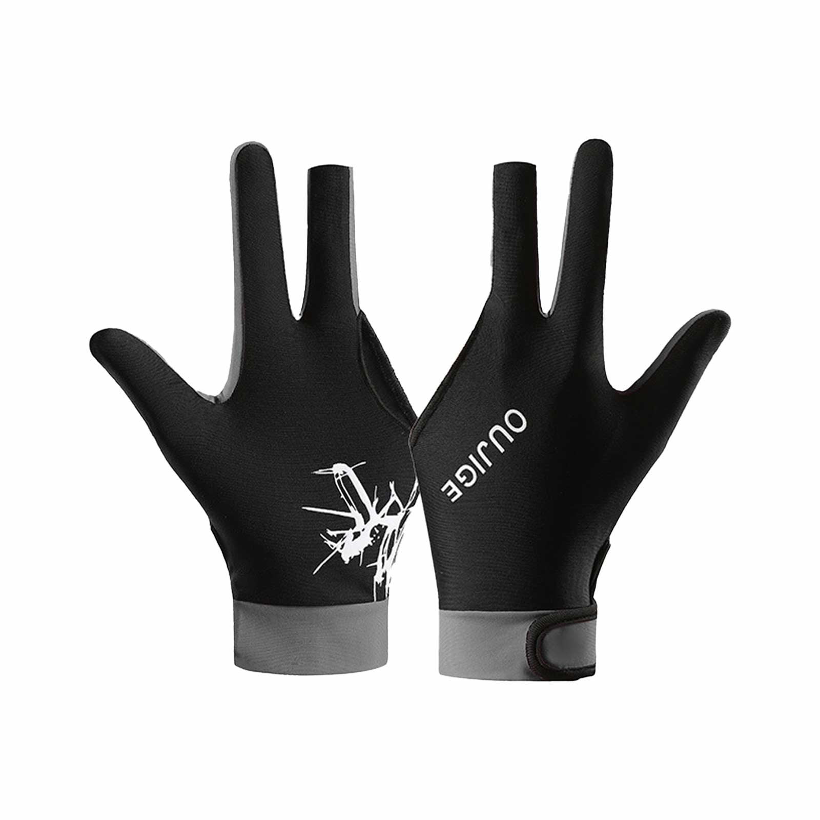 Billiards Gloves for Left Hand TOUMENY 3 Finger Snooker Cue Sport Glove Anti- Breathable Polyester Pool Shooting Gloves for Men Women Billiards Training Match