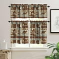 thumbnail image 3 of Retro Rustic Curtains Valances Sets for Kitchen, Wild Horse Cabin Blackout Window Treatments for Living Room Bedroom,Western Cowboy Lodge Farmhouse Kitchen Curtain Sets 54x24 Inch, 3 Piece, 3 of 4