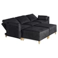 thumbnail image 4 of Sala Modular Makora Morelli Memory Foam Negro Chenille De 5 Módulos, 4 of 10