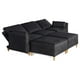 thumbnail image 4 of Sala Modular Makora Morelli Memory Foam Negro Chenille De 5 Módulos, 4 of 10