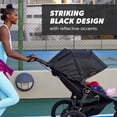 thumbnail image 3 of Baby Jogger Summit X3 Cochecito doble para correr, color negro medianoche, cochecito para dos, marcha suave para caminar o trotar, plegado compacto, mayor flujo de aire, neumáticos todoterreno llenos, 3 of 5