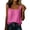 A1 Hot Pink, variant on Cotton Linen Tank Tops for Women Side Button Loose Fit Tank Causal Sleeveless Summer Shirts Square Neck Gauze Tee Dressy Solid Color Tops Vacation Outfits Button Up Camisole Shirts Going Out Blouses