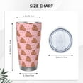thumbnail image 4 of Picia Heart Capybara Pattern 20 oz Tumbler Stainless Steel Vacuum Insulated Coffee Ice Cup Double Wall Travel Flask Dual Lid Water Bottle, Eco-friendly Car Cup, 4 of 8