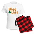 thumbnail image 5 of CafePress - Wee Lass Shamrock Women's Light Pajamas - Women's Short Sleeve Print T-Shirt and Pants Light Cotton Pajama Set, 5 of 7
