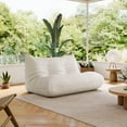 thumbnail image 6 of Indecor Home 51.5" Comfortable Lazy Sofa Togo Couch for Living Room Bedroom Loveseat Seater Floor Sofa White, 6 of 11