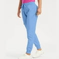 thumbnail image 4 of YDFCWXW Womens Scrub Pants - Soft Stretch Yoga Style with Pockets, Slim Drawstring Jogger Scrubs Sky Blue, XXL, 4 of 8