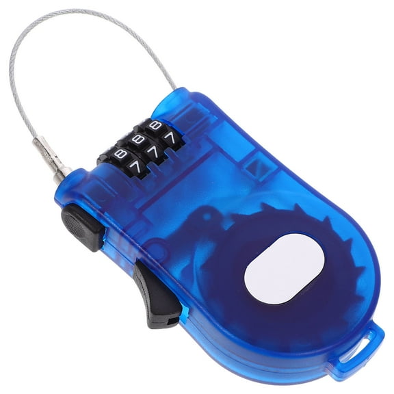 STOBOK Blue Portable Plastic Snowboard Lock with Password Cable for Ski Board Security