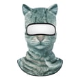 thumbnail image 1 of 3D Cat Animal Ice Silk Ski Ride Face With Ears For Outdoor Activities Like Music Festivals Rave Parties Skiing Halloween Parties, 1 of 4