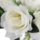 thumbnail image 3 of Artificial Wedding Bouquet Silk Flowers Simulation Roses Bridal Bouquet Holding Flowers Milky White, 3 of 4