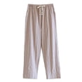 thumbnail image 3 of Asxite Mens Pajama Pants Solid Striped Casual Home Long Sleep Pants, 3 of 5