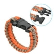 thumbnail image 4 of Uxcell Survival Paracord Bracelets, 2 Pack Braided Paracord Bracelet, Orange, Khaki, 4 of 5