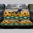 thumbnail image 3 of POLERO Horse Sunflower Full Wrap Rear Bench Seat Cover for Car Interior Automotive, Comfortable Stretch Backrest Cover Protectors for Truck and Sedan, 3 of 4