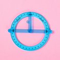 thumbnail image 3 of Activity Ruler Multifunctional 360 Degree Protractor Smooth Surface Learning Math Anti-crack 360 Degree Active Protractor Blue C, 3 of 6
