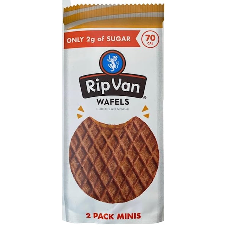 Rip Van Wafels, Low Sugar Dutch Caramel and Vanilla Stroopwaffel