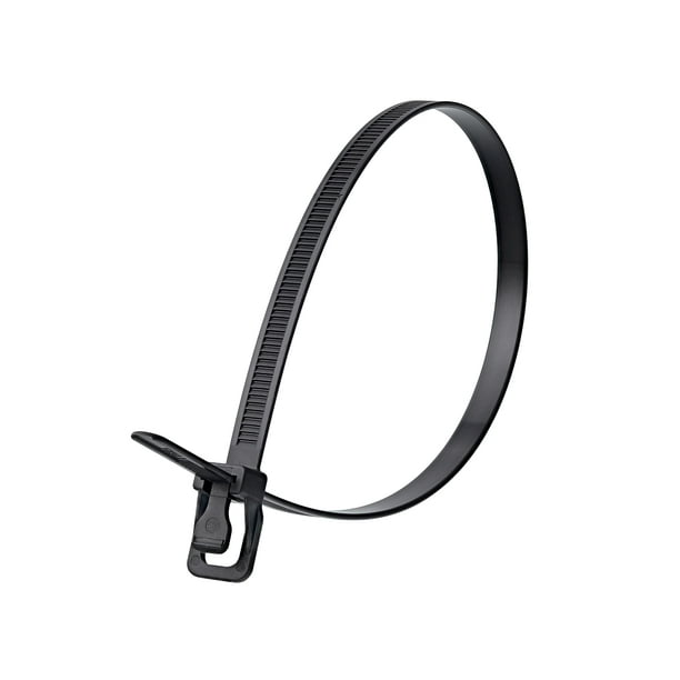 Brida para cables RETYZ de 18 pulgadas, negra, reutilizable, 20 unidades, 54 kg