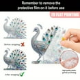 thumbnail image 6 of Acrylic Peacocks Statue Figurines Sculpture Home Decors Tabletop Centerpieces Collectible Decorative Figurine, 6 of 8