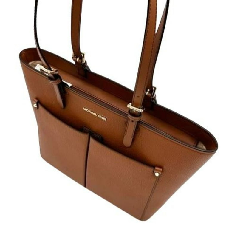 MICHAEL KORS トートバッグ 30H6GM9S3L 230 BROWN Michael Kors Women's Jet Set Medium Double Pocket Top Zip