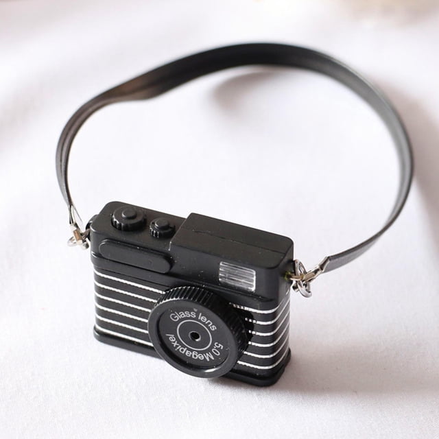 Cámara Digital en Miniatura 1:12 con Cordón SLR Perfecl Accesorios de Ropa para Muñecas BJ Estilo 2