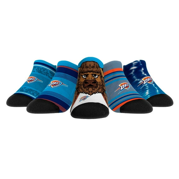 Rock Em Socks Oklahoma City Thunder Unisex Super Fan 5-Pack Low-Cut Socks
