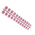 thumbnail image 1 of Jumpingount Paquete de 24 uñas postizas de ataúd esmerilado de cabeza cuadrada corta DIY uñas acrílicas con personalidad de estilo francés Juegos de manicura 24 púrpura, 1 of 5