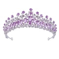 thumbnail image 1 of Women Wedding Crown, Rhinestone Crown, Zinc Alloy Exquisite Rhinestone Bride Crown Durable Shiny And Exquisite Not Easy To Deform To Add Glory To Your Hairstyle, 1 of 8