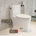 thumbnail image 4 of KK KE KING  Powerful Flush & Sleek Dsign 12'' Rough-In Elongated One Piece Toilet, 4 of 16