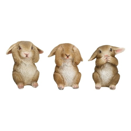 3Pack Bunny Decor Yard Decorations Outdoor, Home Garden Outdoor Statues, Easter Rabbit Figurines, Mom Gifts